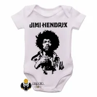 Body Bebê Infantil Jimi Hendrix rei guitarra woodstock anos 60 - Foto 2