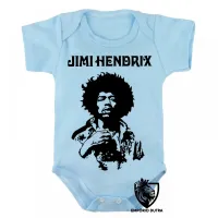 Body Bebê Infantil Jimi Hendrix rei guitarra woodstock anos 60 - Foto 3