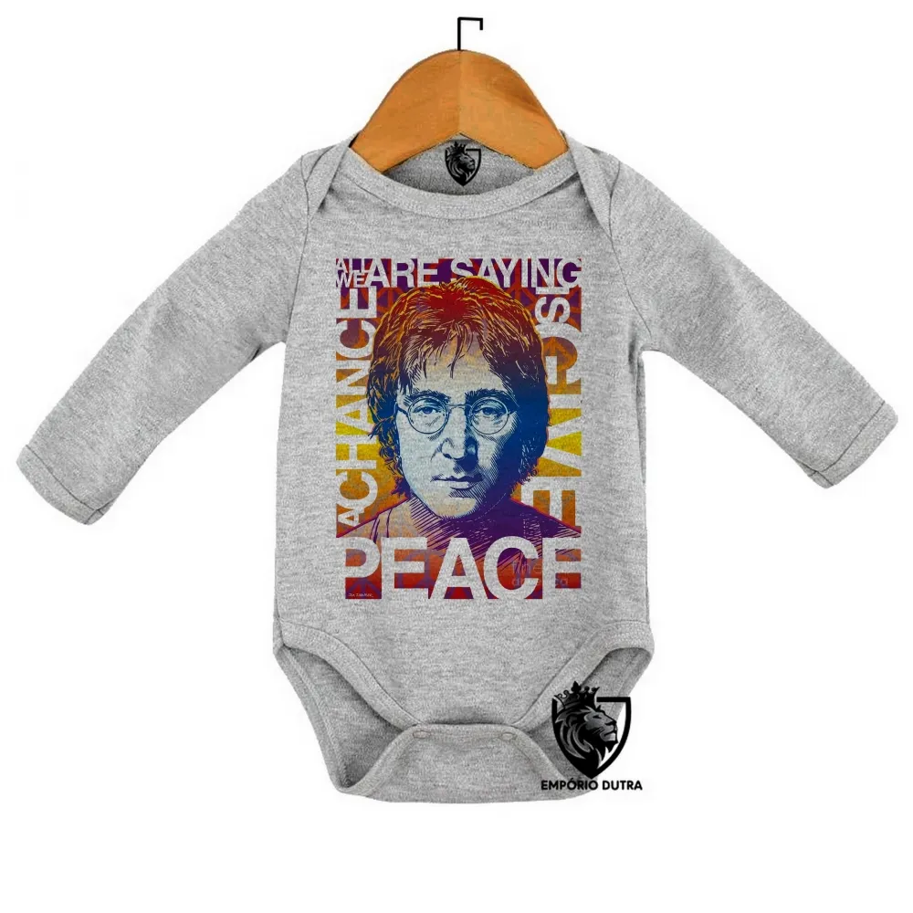 Body Bebê Infantil John Lennon peace Beatles Imagem
