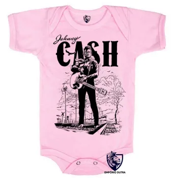 Body Bebê Infantil Johnny Cash Violão - Foto 2