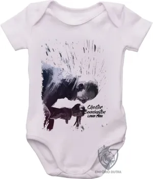 Body Bebê Infantil Linkin Park Chester Bennington microfone - Foto 2