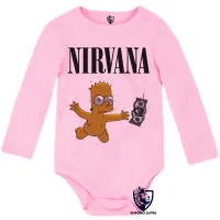 Body Bebê Infantil Nirvana Bart Simpsons dolar - Foto 3