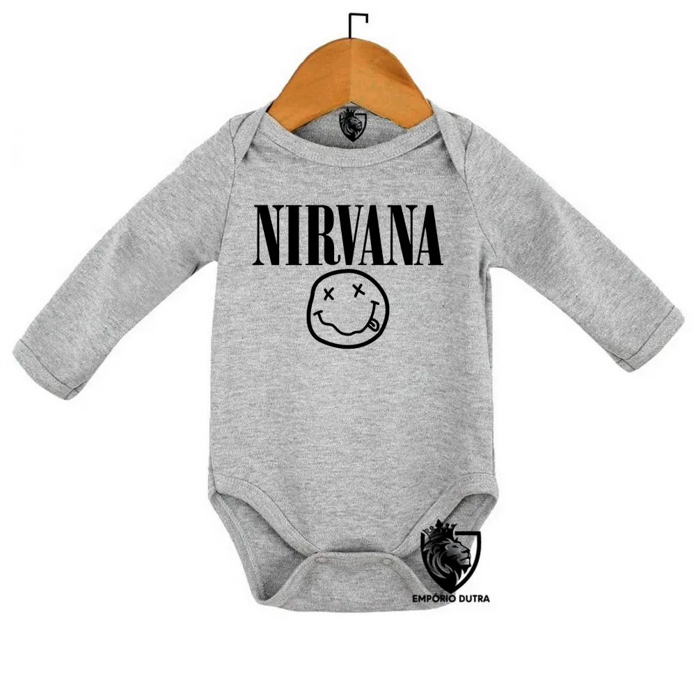 Body Bebê Infantil nirvana carinha rock
