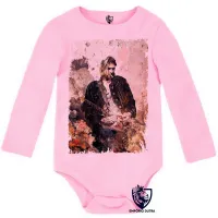 Body Bebê Infantil Nirvana Kurt Cobain cigarro - Foto 4