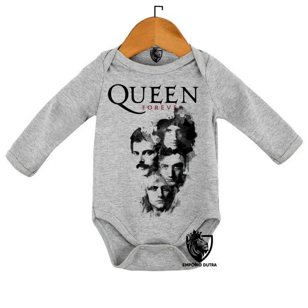 Body Bebê Infantil queen forever Freddie Mercury banda rock Imagem
