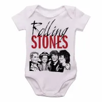 Body Bebê Infantil rolling stones banda rock mick jagger - Foto 2