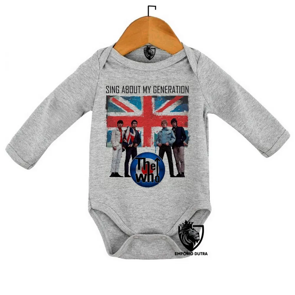 Body Bebê Infantil the who banda rock logo anos 60 generation Imagem