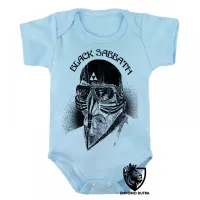 Body Bebê Infantil Tony Stark black sabbath rock - Foto 3