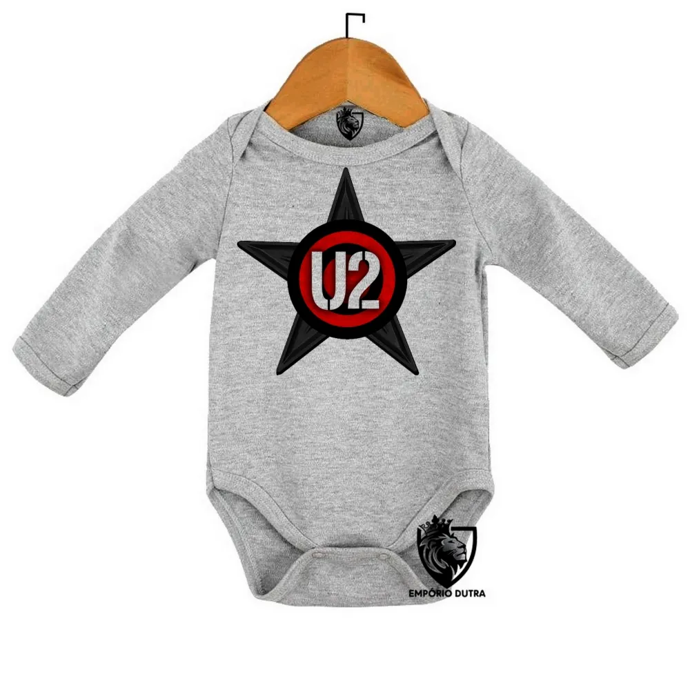 Body Bebê Infantil u2 banda rock musica logo estrela banda Imagem