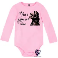 Body Bebê Infantil Você é o que ouve musica caveira - Foto 4