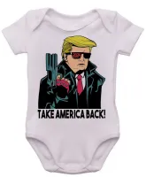 Body Bebê Infantil Donald Trumph 2024 presidente - Foto 3