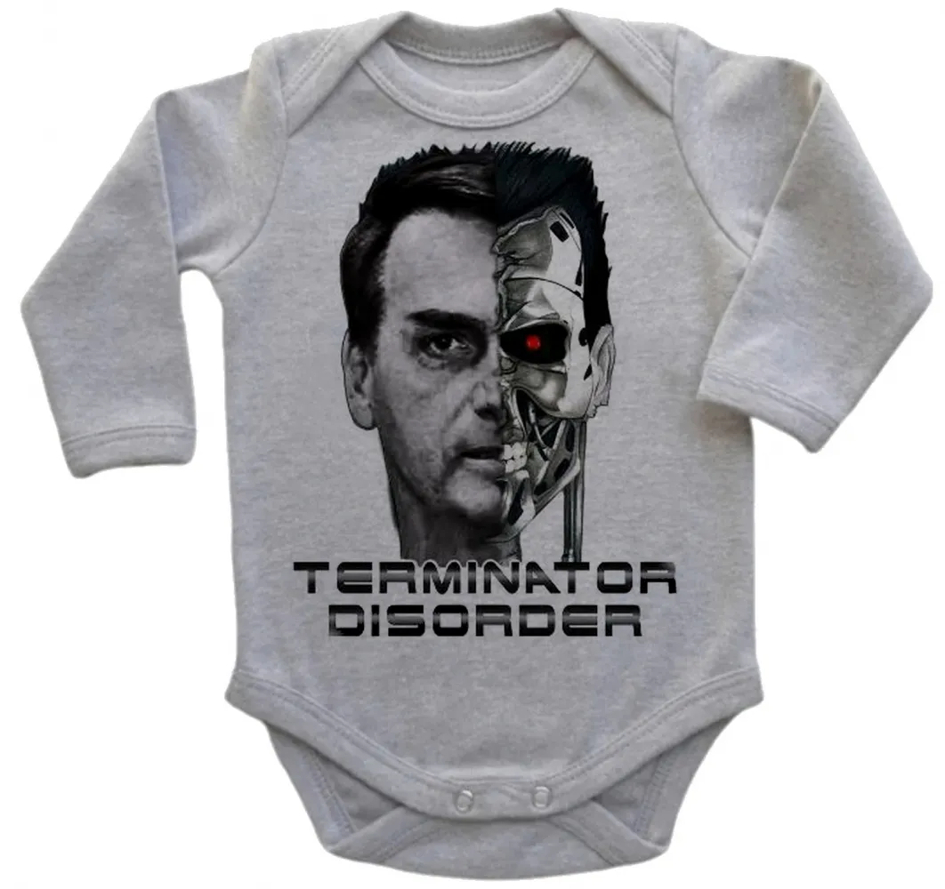Body Bebê Infantil Bolsonaro exterminador futuro