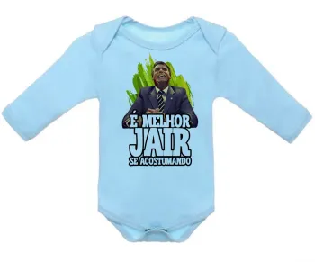 Body Bebê Infantil Bolsonaro Jair se acostumando desenho - Foto 2
