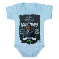 Body Bebê Infantil Bolsonaro mito presidente DEUS acima todos - Foto 2