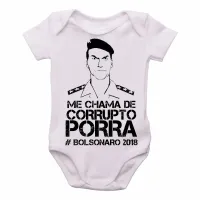 Body Bebê Infantil Bolsonaro soldado guerra - Foto 2