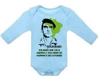 Body Bebê Infantil Bolsonaro Soldado que vai a guerra - Foto 2