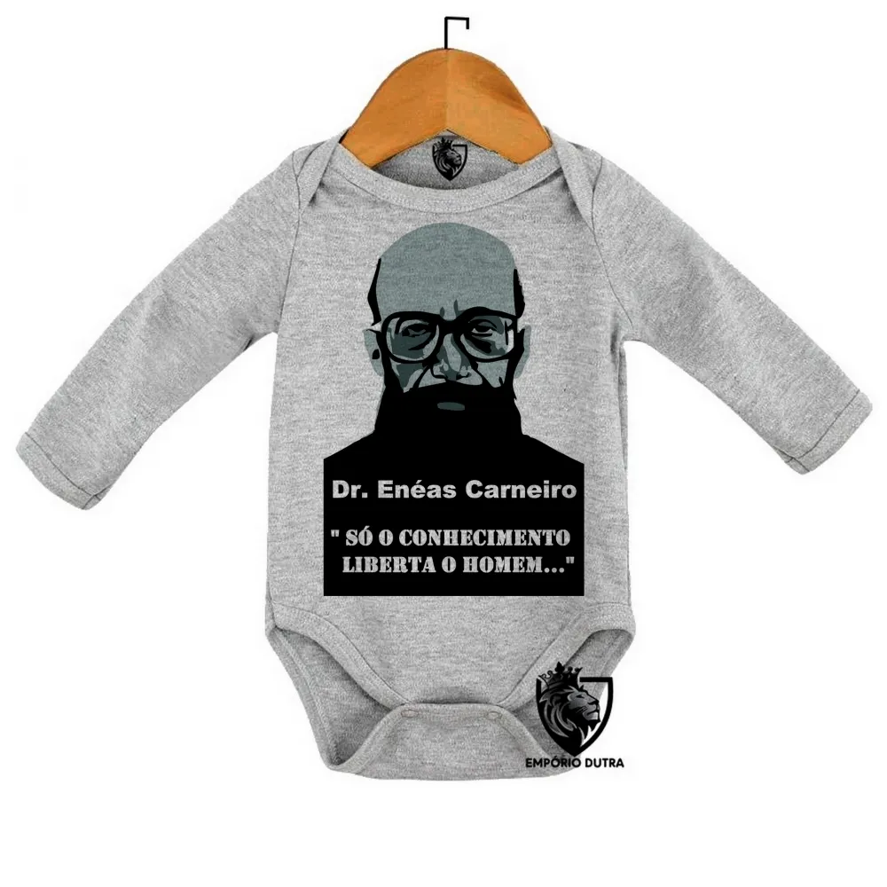Body Bebê Infantil Enéas Carneiro direita conhecimento Imagem