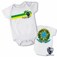 Body Bebê Infantil patriota Brasil Brasileiro - Foto 2