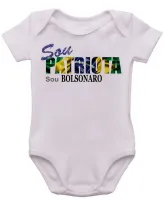 Body Bebê Infantil patriota Brasil Jair bolsonaro - Foto 3