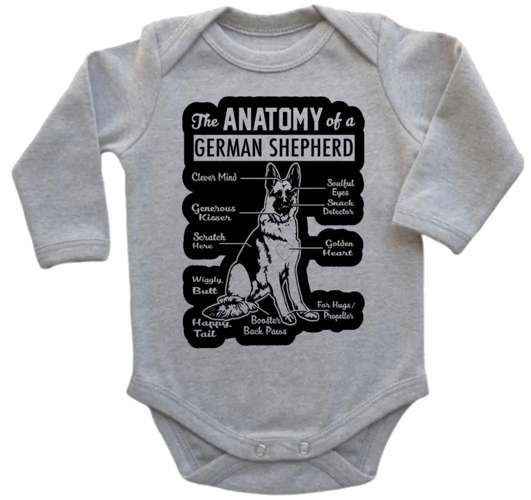 Body Bebê Infantil Anatomia Pastor Alemão German Sheperd Imagem
