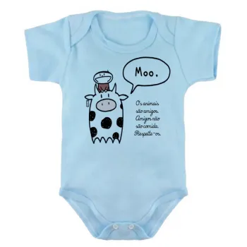 Body Bebê Infantil Animais respeite-os vegatariano vegano - Foto 2