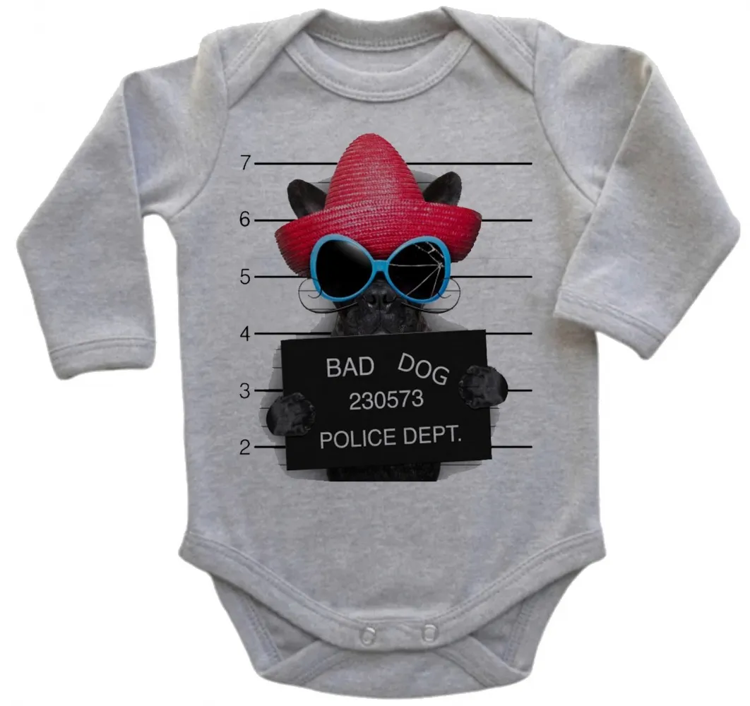 Body Bebê Infantil Bad Dog cachorro cão Police Dept