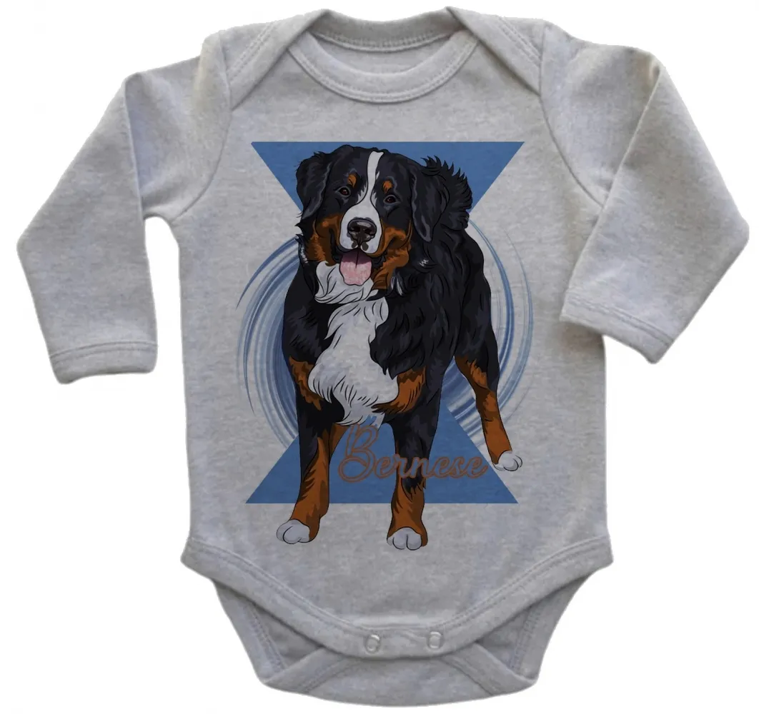 Body Bebê Infantil Bernese cachorro dog cão