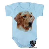 Body Bebê Infantil cachorro cão dog golden retriever labrador caramelo - Foto 2