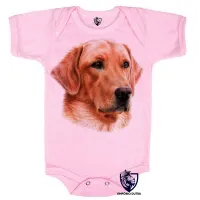 Body Bebê Infantil cachorro cão dog golden retriever labrador caramelo - Foto 4