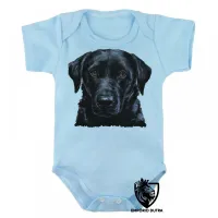 Body Bebê Infantil cachorro cão dog labrador preto black - Foto 3