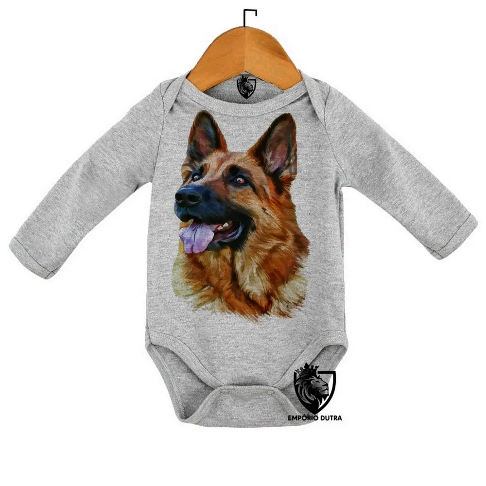 Body Bebê Infantil cachorro cão dog pastor alemão german Shepherd Imagem