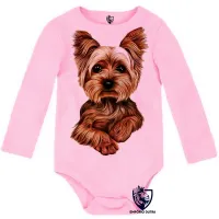 Body Bebê Infantil cachorro cão dog Yorkshire fofo raça - Foto 4