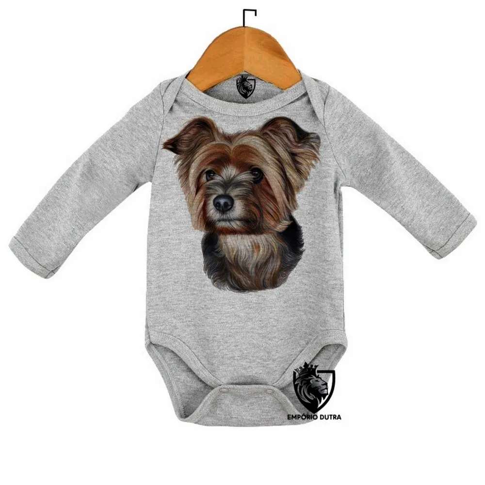 Body Bebê Infantil cachorro cão dog Yorkshire terrier raça