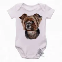 Body Bebê Infantil cachorro cão dog Yorkshire terrier raça - Foto 2
