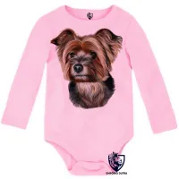 Body Bebê Infantil cachorro cão dog Yorkshire terrier raça - Foto 4