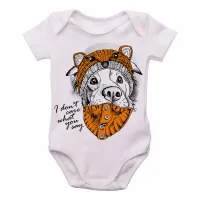 Body Bebê Infantil Cachorro I dont care what you say - Foto 3