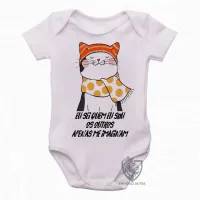 Body Bebê Infantil Gatinho eu sei quem eu sou gato felino - Foto 2