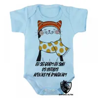 Body Bebê Infantil Gatinho eu sei quem eu sou gato felino - Foto 3