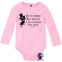 Body Bebê Infantil Gato de Cheshire Im not crazy - Foto 4