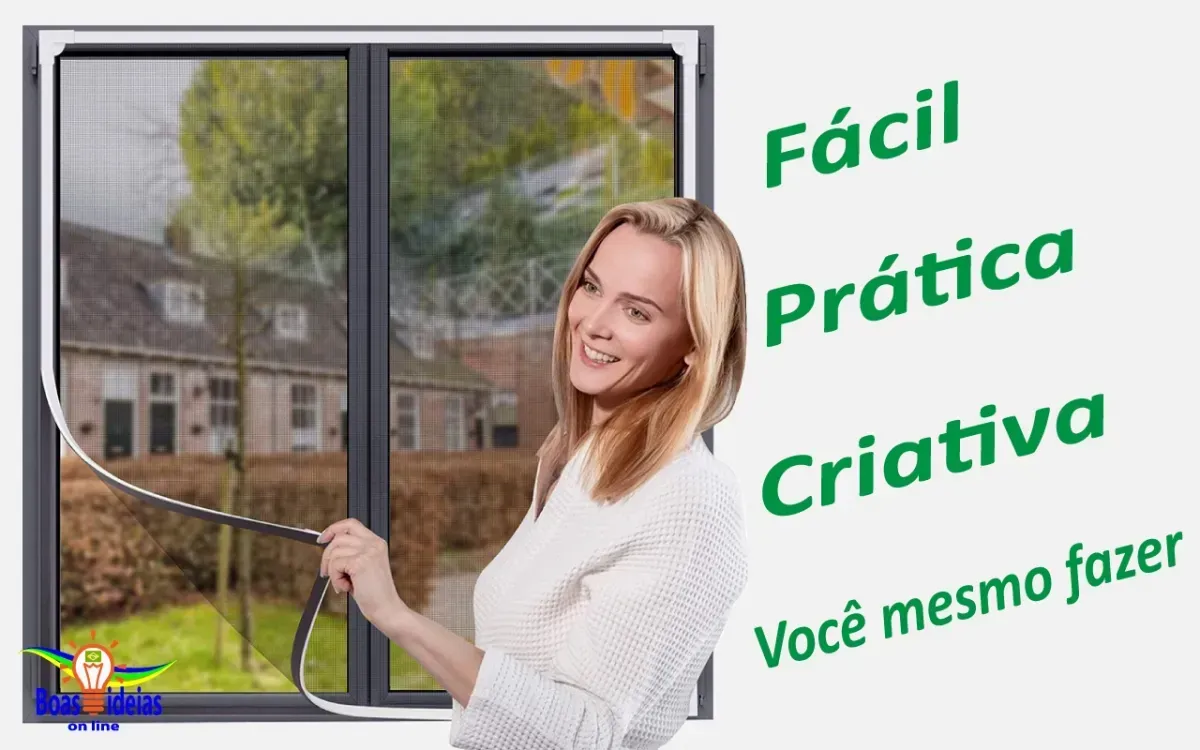 Tela Mosquiteira magnética ajustável para janela - 130x205 cm, frame cor cinza, tela cor cinza