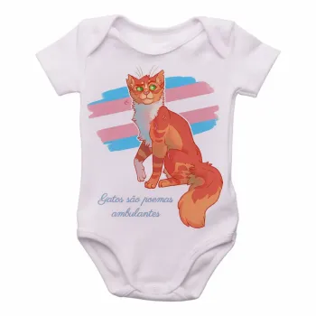Body Bebê Infantil Gatos são poemas ambulantes - Foto 2