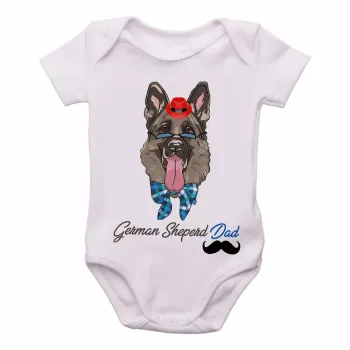 Body Bebê Infantil German Sheperd Dad pastor alemão - Foto 2
