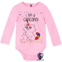 Body Bebê Infantil I am a caticorn gato unicórnio - Foto 4