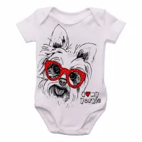 Body Bebê Infantil I love yorkie cachorro cão dog - Foto 2