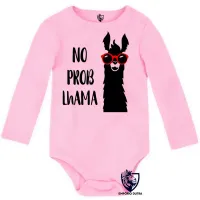 Body Bebê Infantil No problhama lhama problema - Foto 4