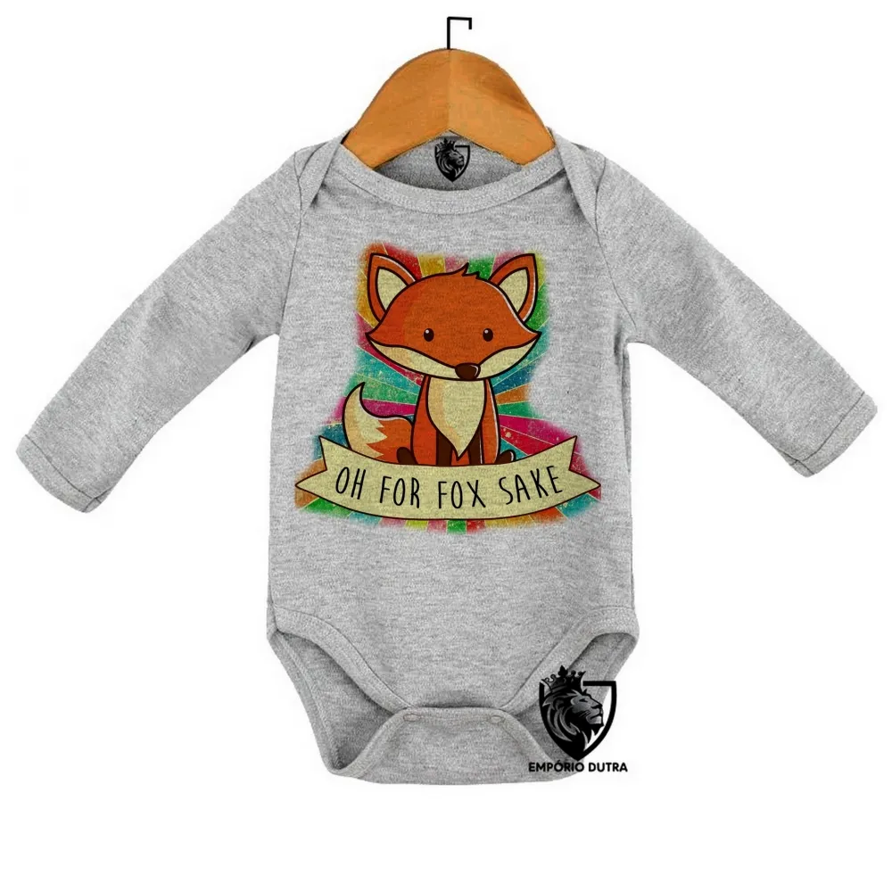 Body Bebê Infantil oh for fox sake raposa cachorro dog Imagem