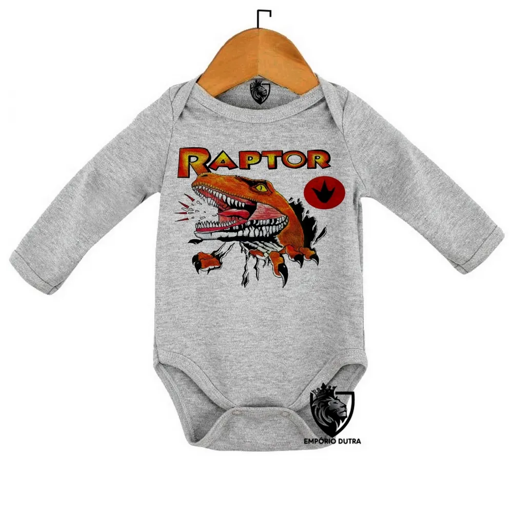 Body Bebê Infantil Raptor Ghost world dinossauro Imagem