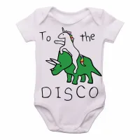 Body Bebê Infantil To the disco dinossauro unicórnio - Foto 2