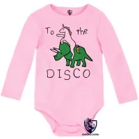 Body Bebê Infantil To the disco dinossauro unicórnio - Foto 4