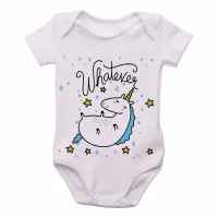 Body Bebê Infantil Unicórnio Whatever cavalo alado - Foto 2